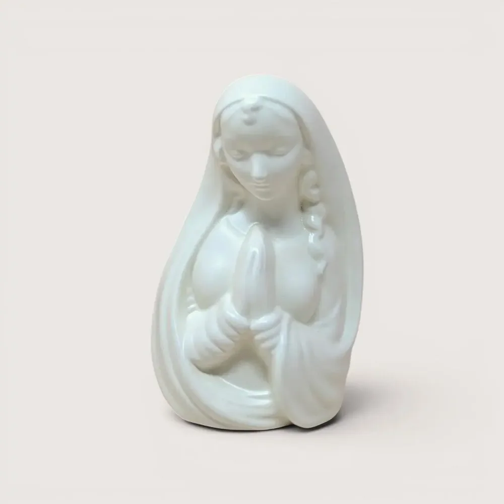 Mid Century Haeger Pottery White Madonna Planter